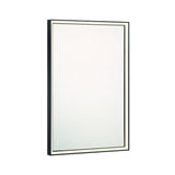 Albin Medium LED Rectangular Mirror 24" x 36", Brushed Black