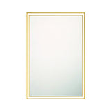 Albin Medium LED Rectangular Mirror 24" x 36", Brushed Brass