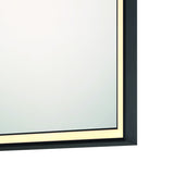 Albin Large LED Rectangular Mirror 30" x 42", Brushed Black