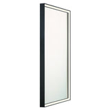 Albin Large LED Rectangular Mirror 30" x 42", Brushed Black
