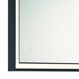 Albin Large LED Rectangular Mirror 30" x 42", Brushed Black