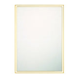 Albin Large LED Rectangular Mirror 30" x 42", Brushed Brass
