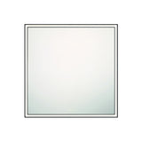 Albin Medium LED Square Mirror 32" x 32", Brushed Black