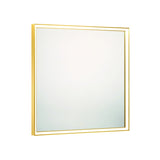 Albin Medium LED Square Mirror 32" x 32", Brushed Brass