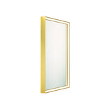 Albin Medium LED Square Mirror 32" x 32", Brushed Brass