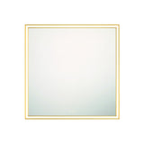Albin Medium LED Square Mirror 32" x 32", Brushed Brass