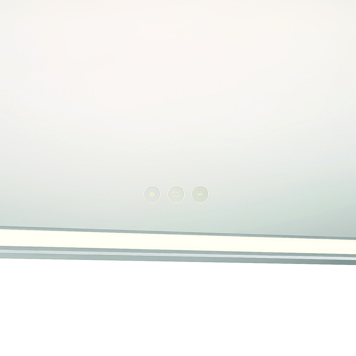 Albin Medium LED Square Mirror 32" x 32", Brushed Nickel