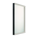 Albin Large LED Square Mirror 36" x 36", Brushed Black