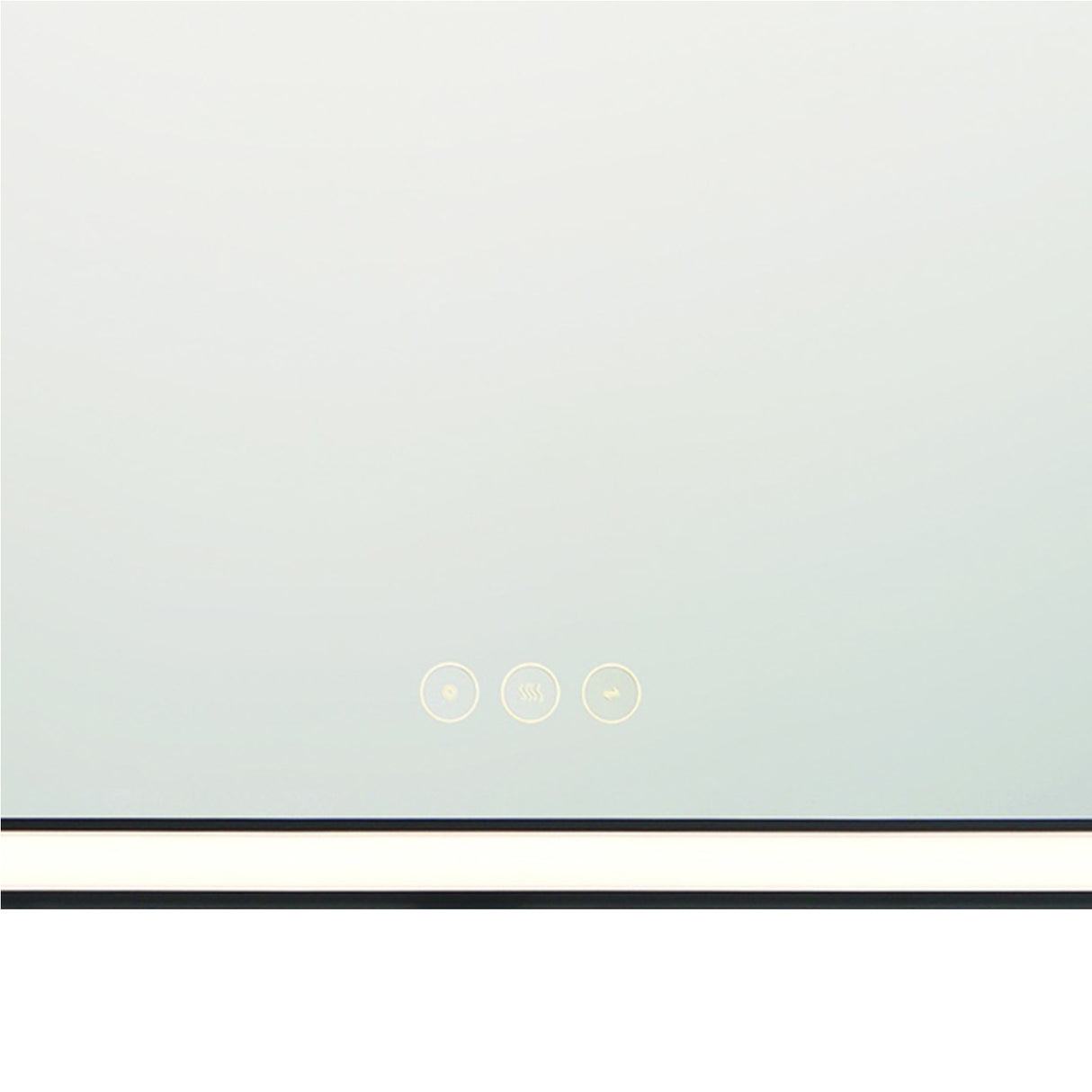 Albin Medium LED Square Mirror 32" x 32", Brushed Black