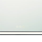 Albin Medium LED Square Mirror 32" x 32", Brushed Black