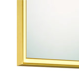 Albin Medium LED Square Mirror 32" x 32", Brushed Brass