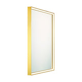Albin Large LED Square Mirror 36" x 36", Brushed Brass
