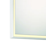 Albin Medium LED Square Mirror 32" x 32", Brushed Nickel
