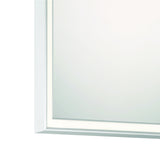 Albin Medium LED Square Mirror 32" x 32", Brushed Nickel