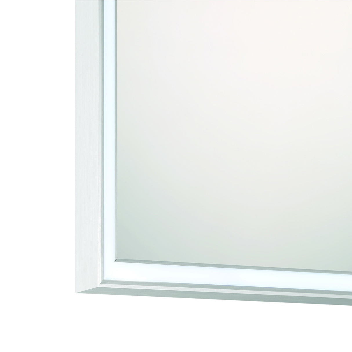 Albin Medium LED Square Mirror 32" x 32", Brushed Nickel