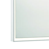 Albin Medium LED Square Mirror 32" x 32", Brushed Nickel
