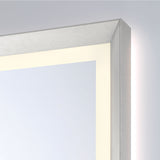 Norma Large LED Rectangular Mirror 30" x 42", Brushed Nickel
