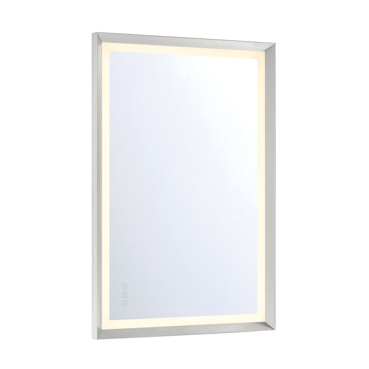Norma Medium LED Rectangular Mirror 24" x 36", Brushed Nickel