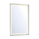Norma Medium LED Rectangular Mirror 24" x 36", Brushed Nickel