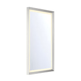 Norma Medium LED Rectangular Mirror 24" x 36", Brushed Nickel