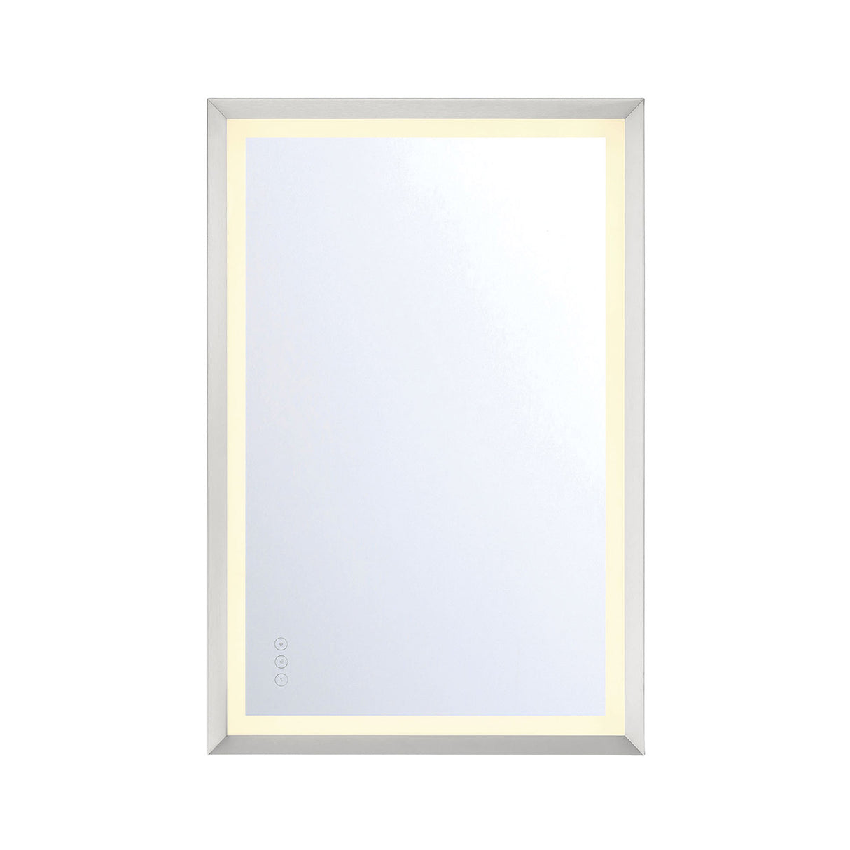 Norma Medium LED Rectangular Mirror 24" x 36", Brushed Nickel