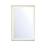 Norma Medium LED Rectangular Mirror 24" x 36", Brushed Nickel