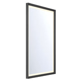 Norma Large LED Rectangular Mirror 30" x 42", Brushed Black