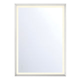 Norma Large LED Rectangular Mirror 30" x 42", Brushed Nickel