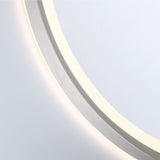 Norma Large LED Round Mirror 42" x 42", Brushed Nickel