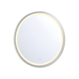 Norma Medium LED Round Mirror 32" x 32", Brushed Nickel