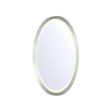 Norma Medium LED Round Mirror 32" x 32", Brushed Nickel