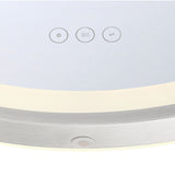 Norma Large LED Round Mirror 42" x 42", Brushed Nickel