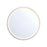 Norma Medium LED Round Mirror 32" x 32", Brushed Nickel