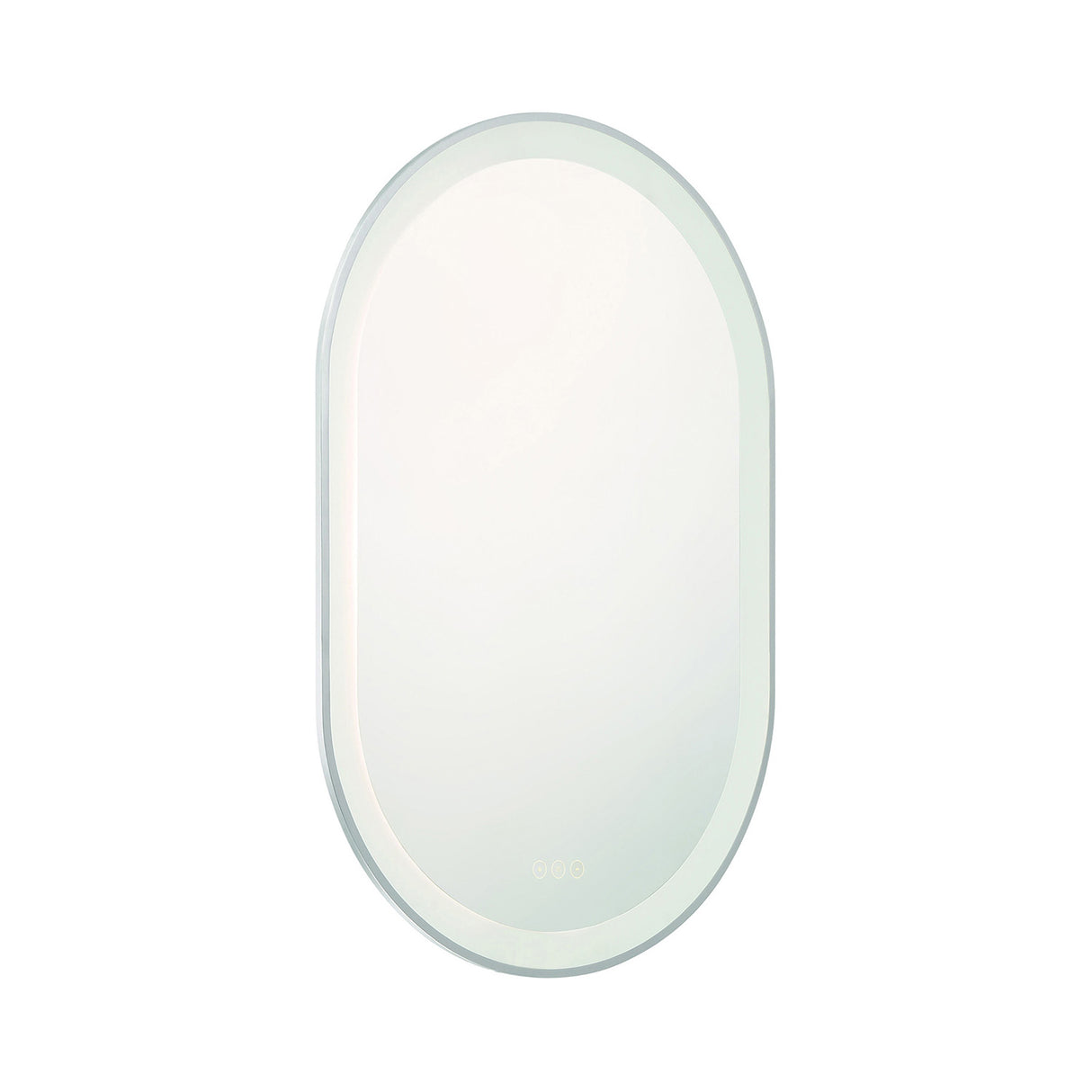 Sherman Medium LED Oval Mirror 24" x 36", Brushed Nickel