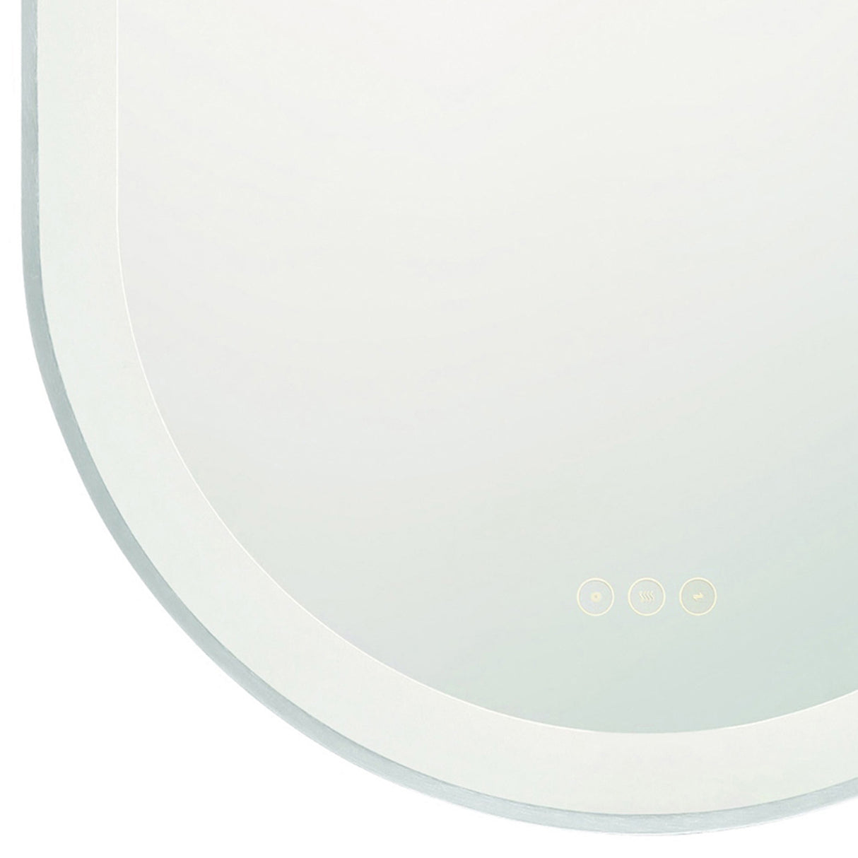 Sherman Medium LED Oval Mirror 24" x 36", Brushed Nickel
