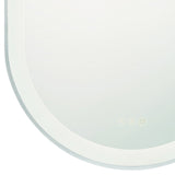 Sherman Medium LED Oval Mirror 24" x 36", Brushed Nickel
