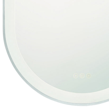 Sherman Medium LED Oval Mirror 24" x 36", Brushed Nickel