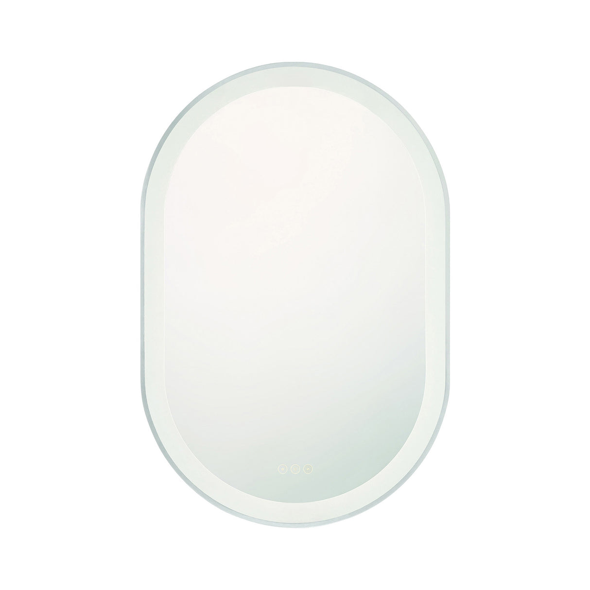 Sherman Medium LED Oval Mirror 24" x 36", Brushed Nickel