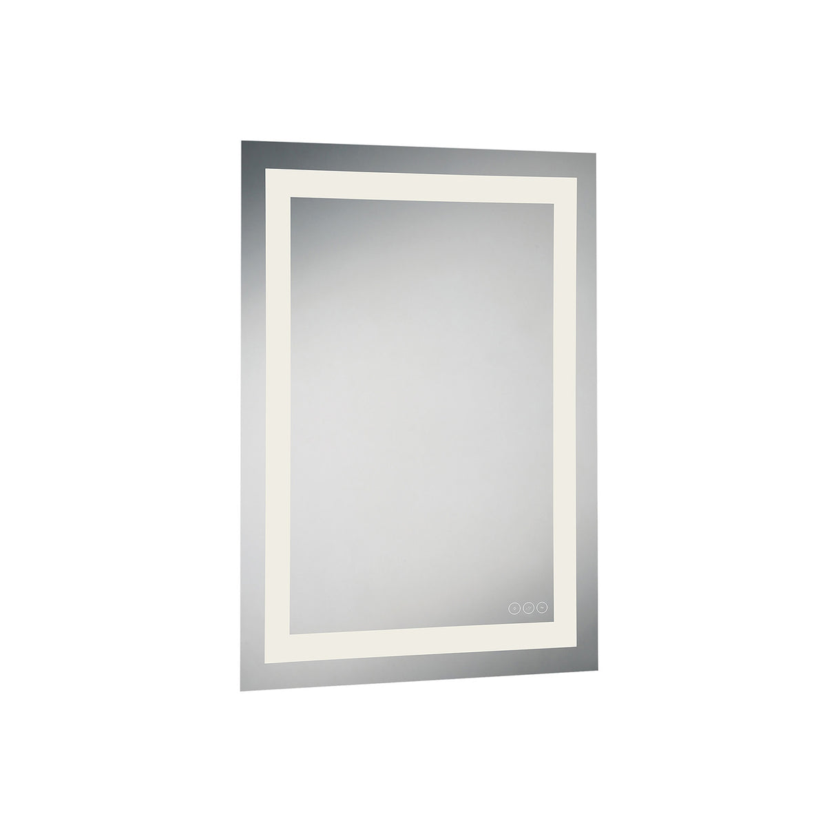 Herrick Medium LED Rectangular Mirror 24" x 32", Brushed Nickel