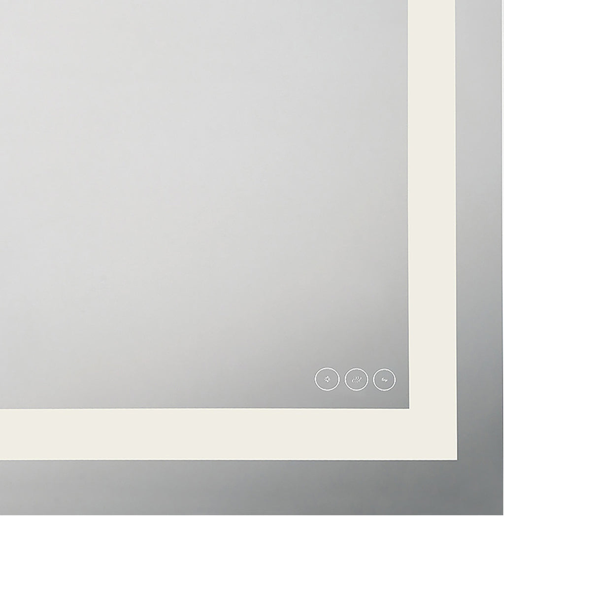 Herrick Medium LED Rectangular Mirror 24" x 32", Brushed Nickel