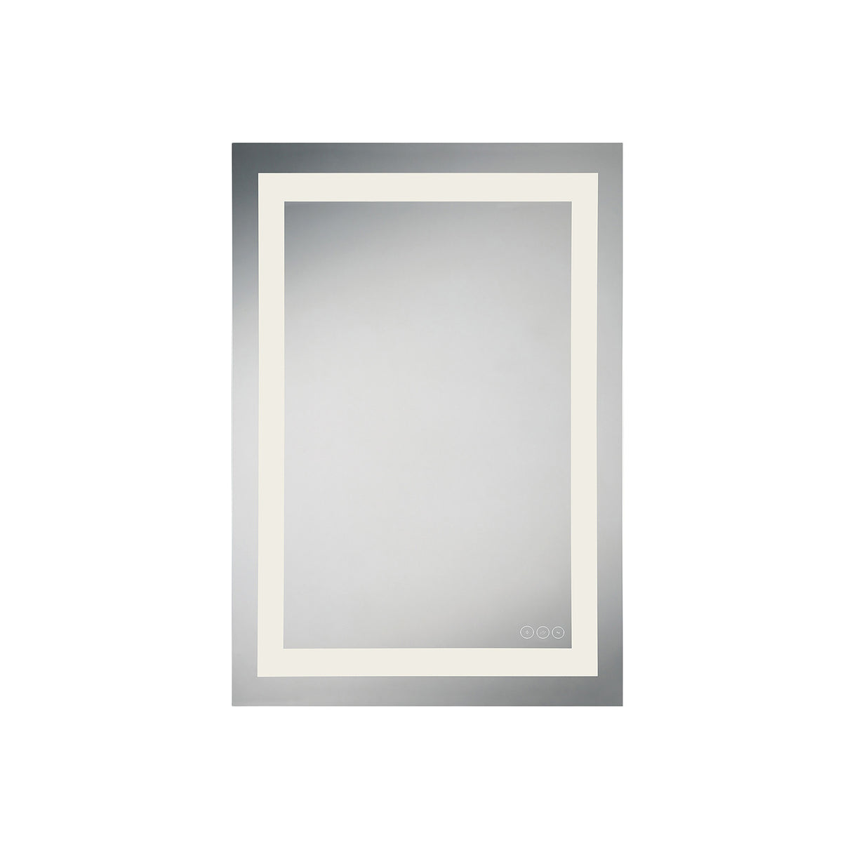 Herrick Medium LED Rectangular Mirror 24" x 32", Brushed Nickel