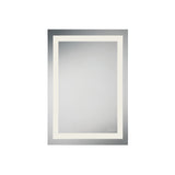 Herrick Medium LED Rectangular Mirror 24" x 32", Brushed Nickel