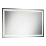 Herrick Large LED Rectangular Mirror 55" x 36", Brushed Nickel
