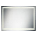 Herrick Large LED Rectangular Mirror 55" x 36", Brushed Nickel