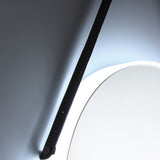 Merrison Round LED Mirror 24" x 24", Leather Strap