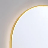 Chadwick Large LED Oval Mirror 24" x 42", Brushed Brass