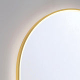 Chadwick Large LED Oval Mirror 24" x 42", Brushed Brass