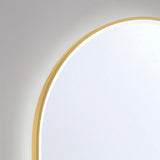 Chadwick Large LED Oval Mirror 24" x 42", Brushed Brass