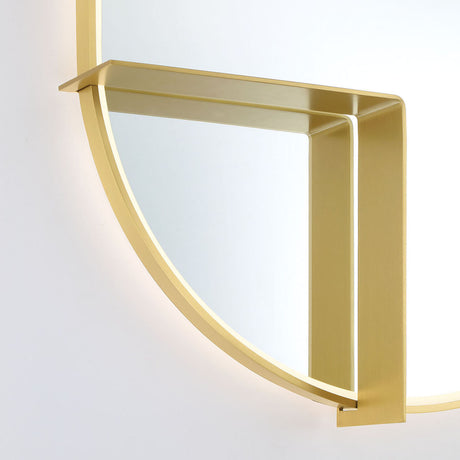 Chadwick Large LED Oval Mirror 24" x 42", Brushed Brass