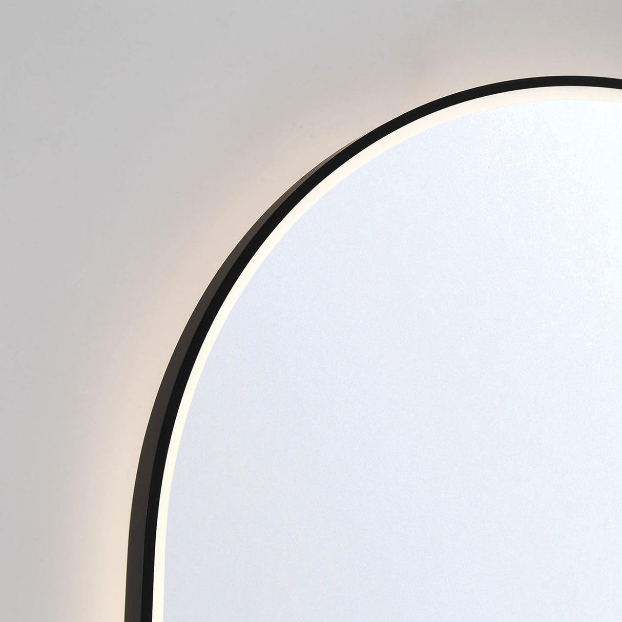 Chadwick Medium LED Oval Mirror 24" x 36", Brushed Black